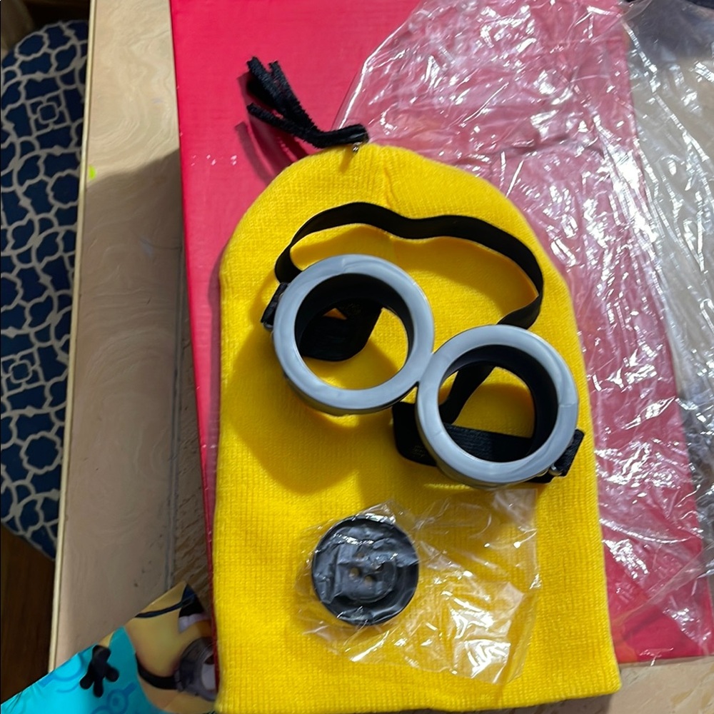 Playful Yellow and Black Cartoon Hat
